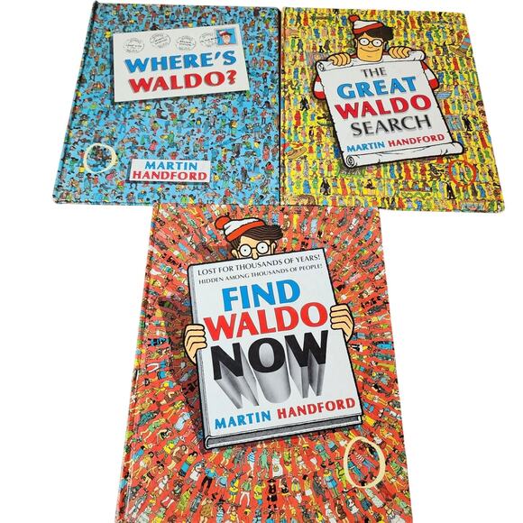 Where's Waldo Lot 3 Vintage Hardcover The Great Waldo Search And Find Waldo Now - Picture 1 of 16